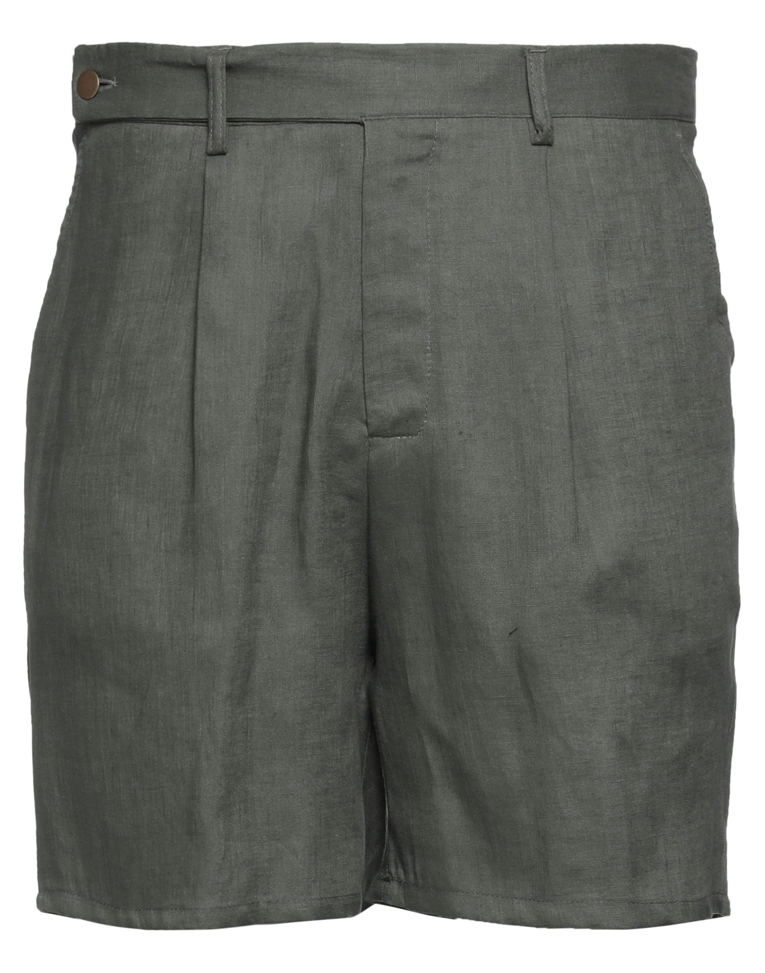 Marsēm Man Shorts & Bermuda Shorts Military Green Size 38 Linen