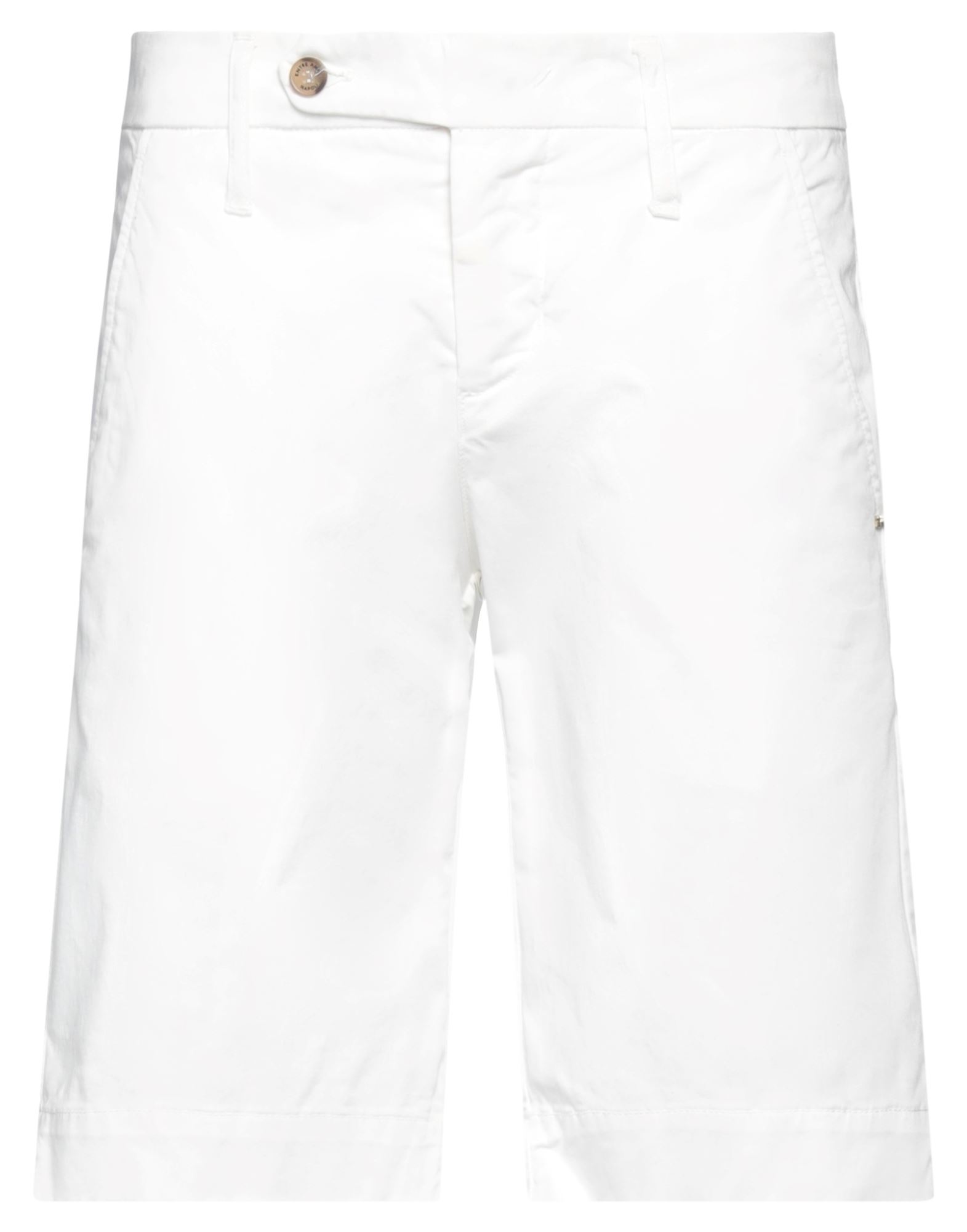 Entre Amis Man Shorts & Bermuda Shorts White Size 32 Cotton, Elastane