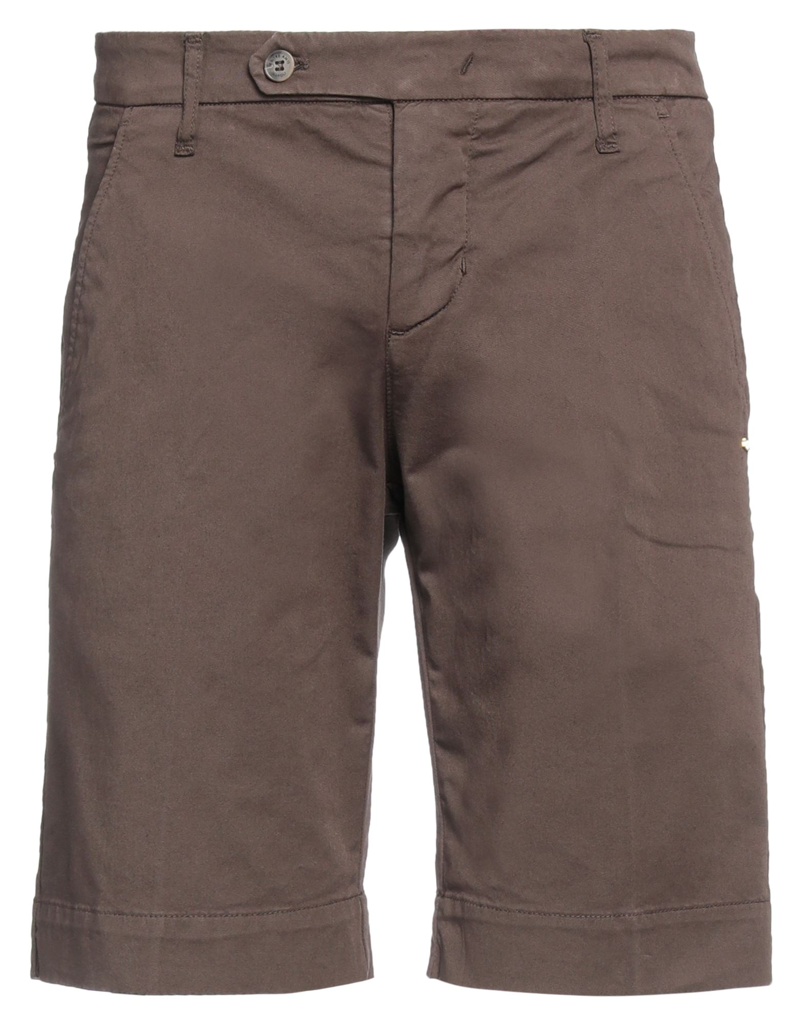 Entre Amis Man Shorts & Bermuda Shorts Dark Brown Size 31 Cotton, Elastane