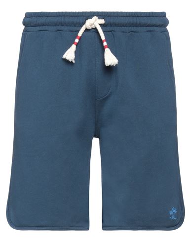 Mc2 Saint Barth Man Shorts & Bermuda Shorts Navy Blue Size S Cotton