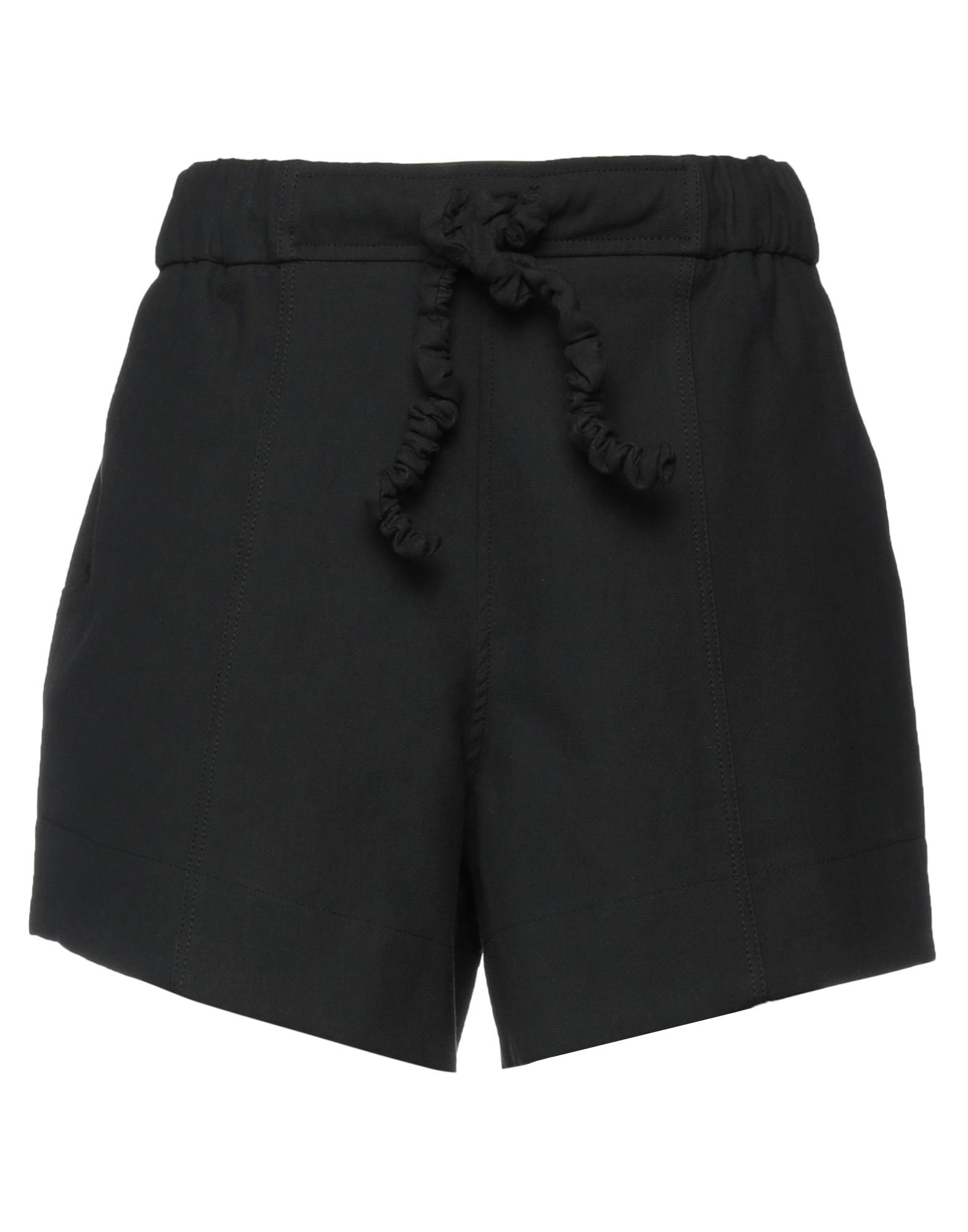 Ganni Woman Shorts & Bermuda Shorts Black Size 8/10 Organic Cotton