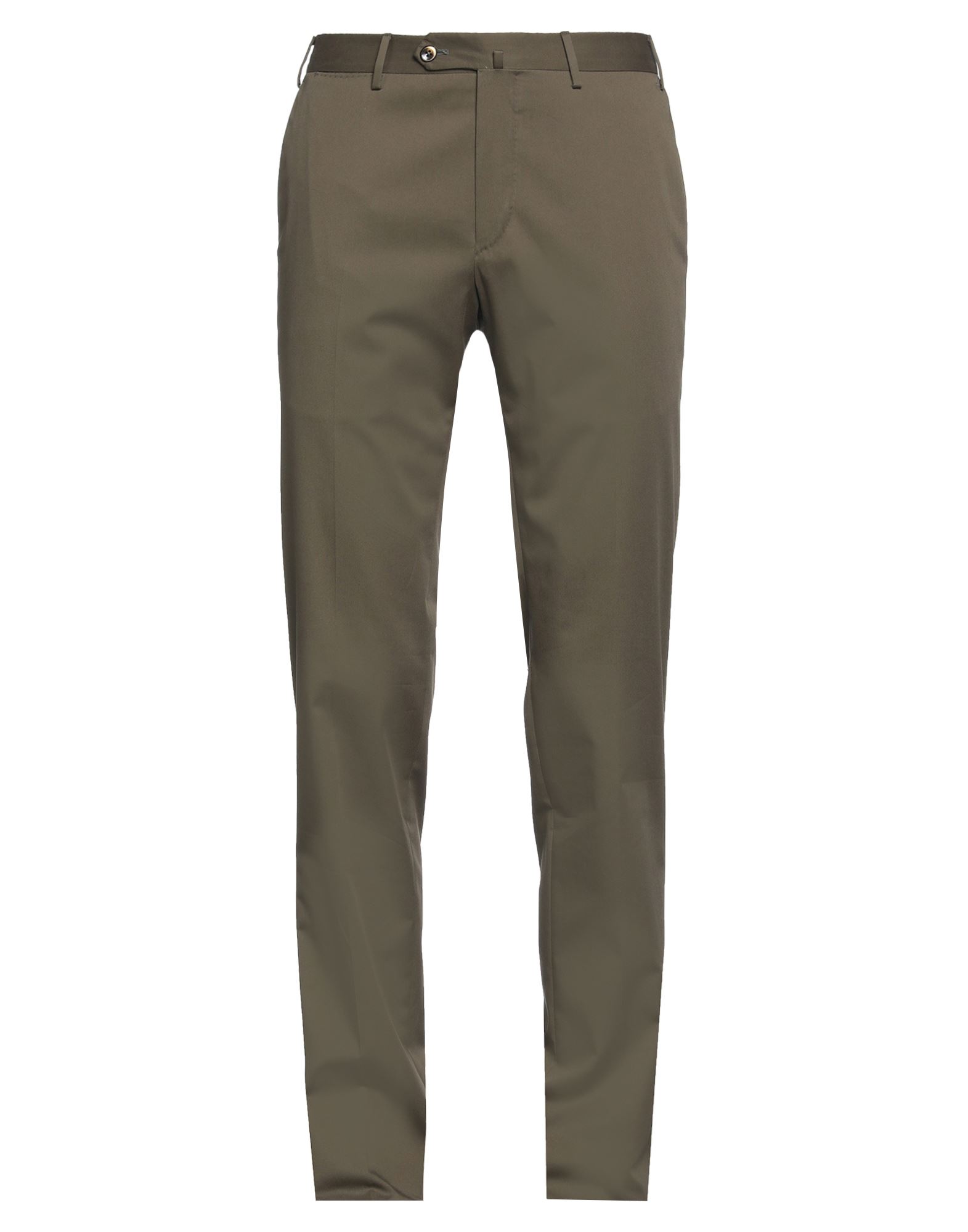 Pt Torino Man Pants Military Green Size 40 Cotton, Silk, Elastane