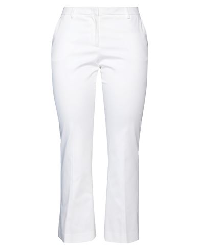 Pt Torino Woman Pants White Size 10 Cotton, Elastane