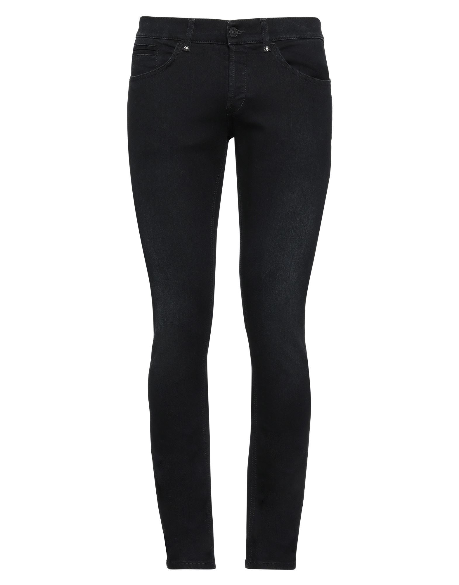 Dondup Denim Trousers With Belt Loops In Black