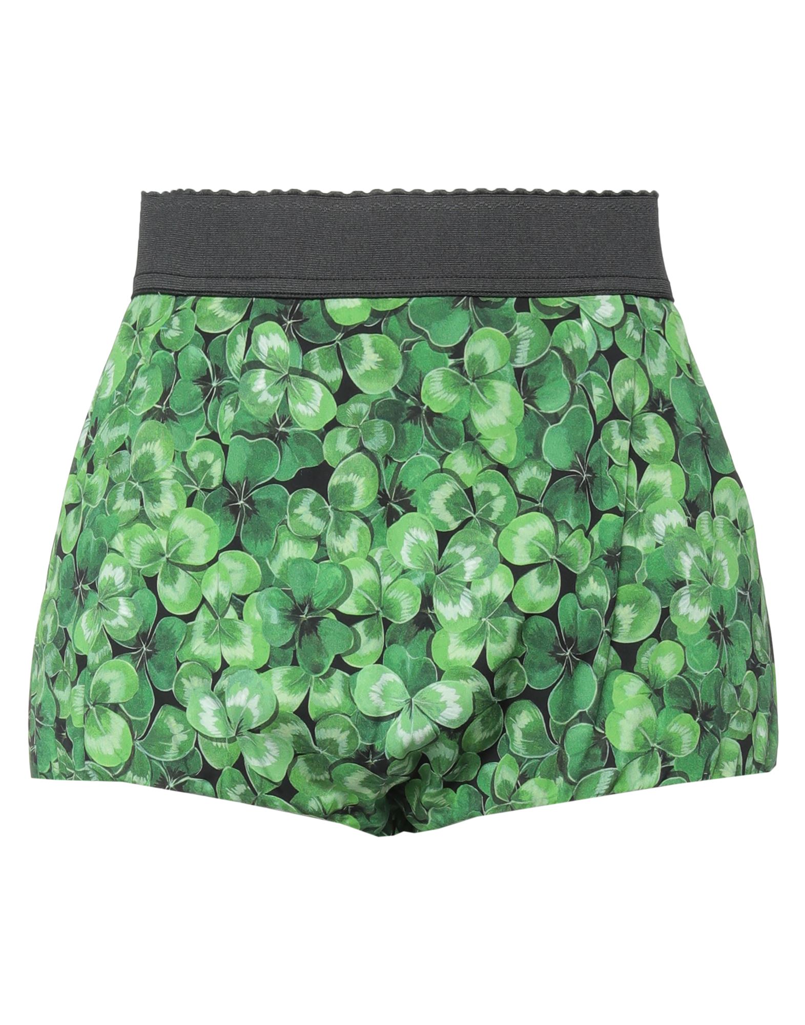 Dolce & Gabbana Woman Shorts & Bermuda Shorts Green Size 6 Silk, Elastane