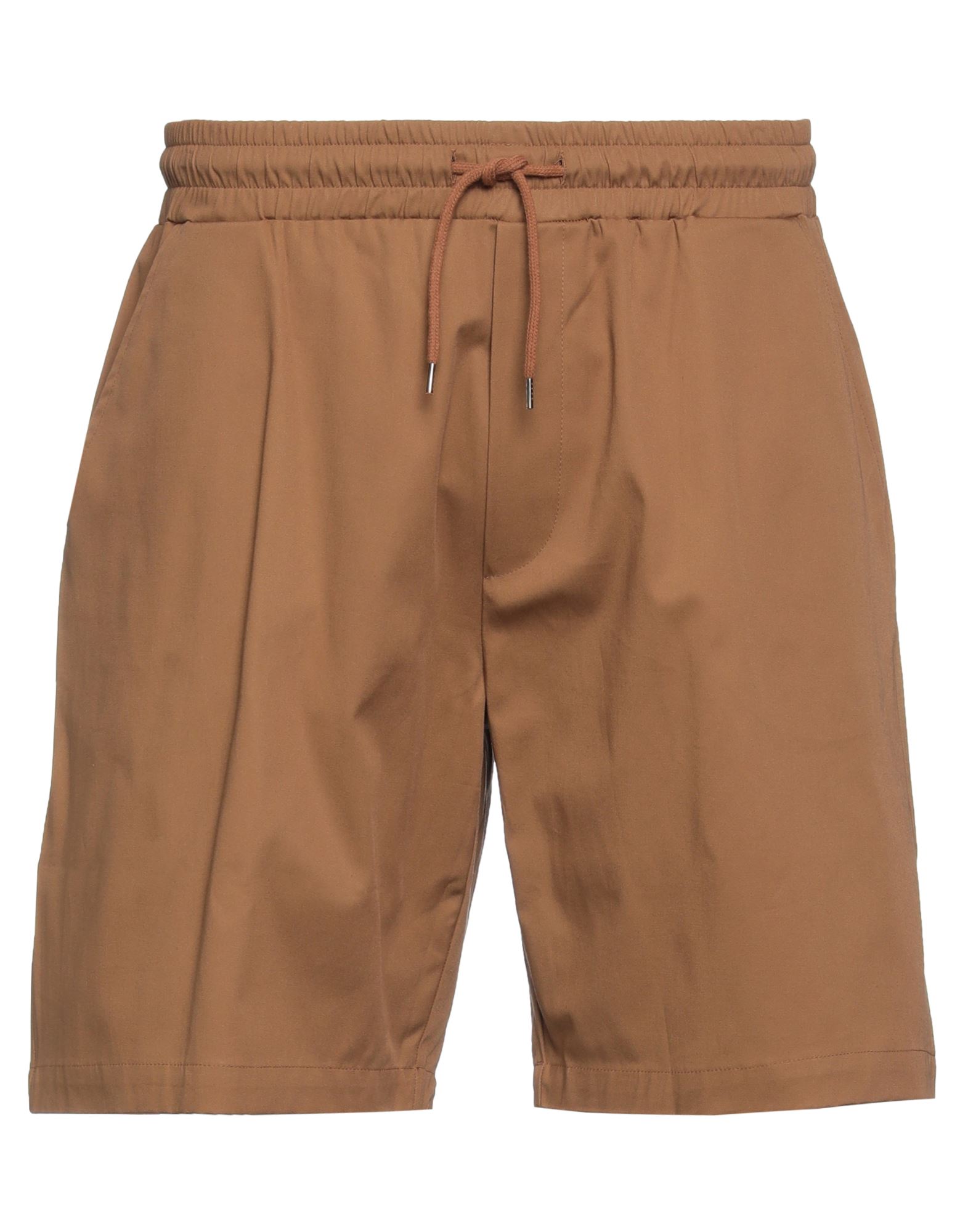 Woc Writing On Cover Man Shorts & Bermuda Shorts Camel Size Xl Cotton, Elastane In Brown