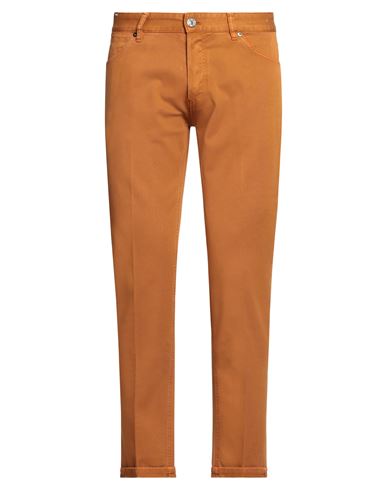 Pt Torino Man Pants Orange Size 33 Cotton, Elastane