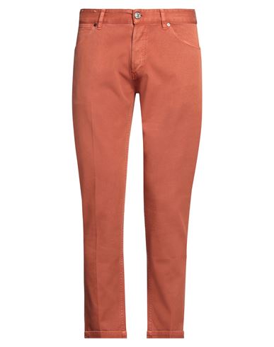 Pt Torino Man Pants Rust Size 35 Cotton, Elastane In Red