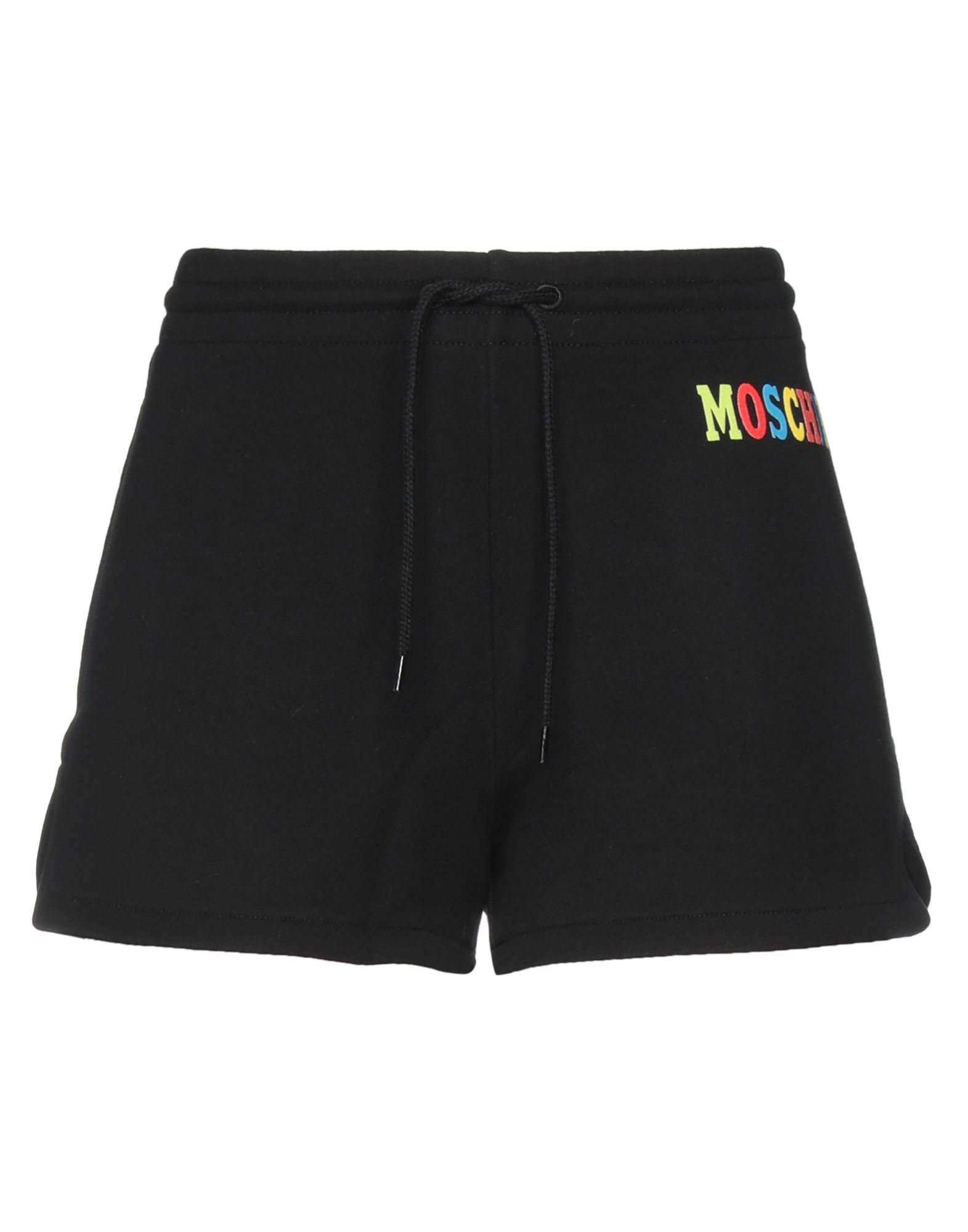 Shop Moschino Woman Shorts & Bermuda Shorts Black Size 10 Cotton