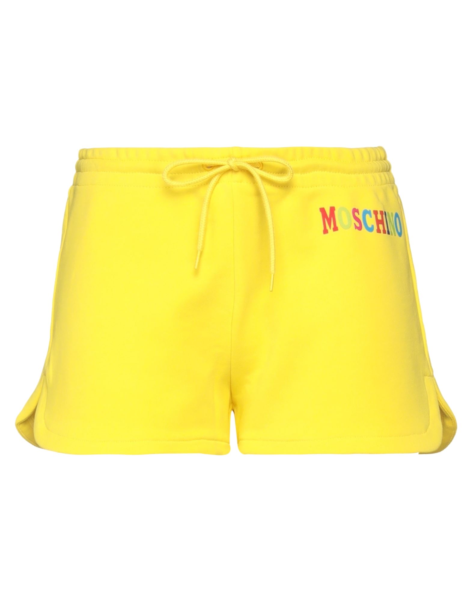 Shop Moschino Woman Shorts & Bermuda Shorts Yellow Size 6 Cotton