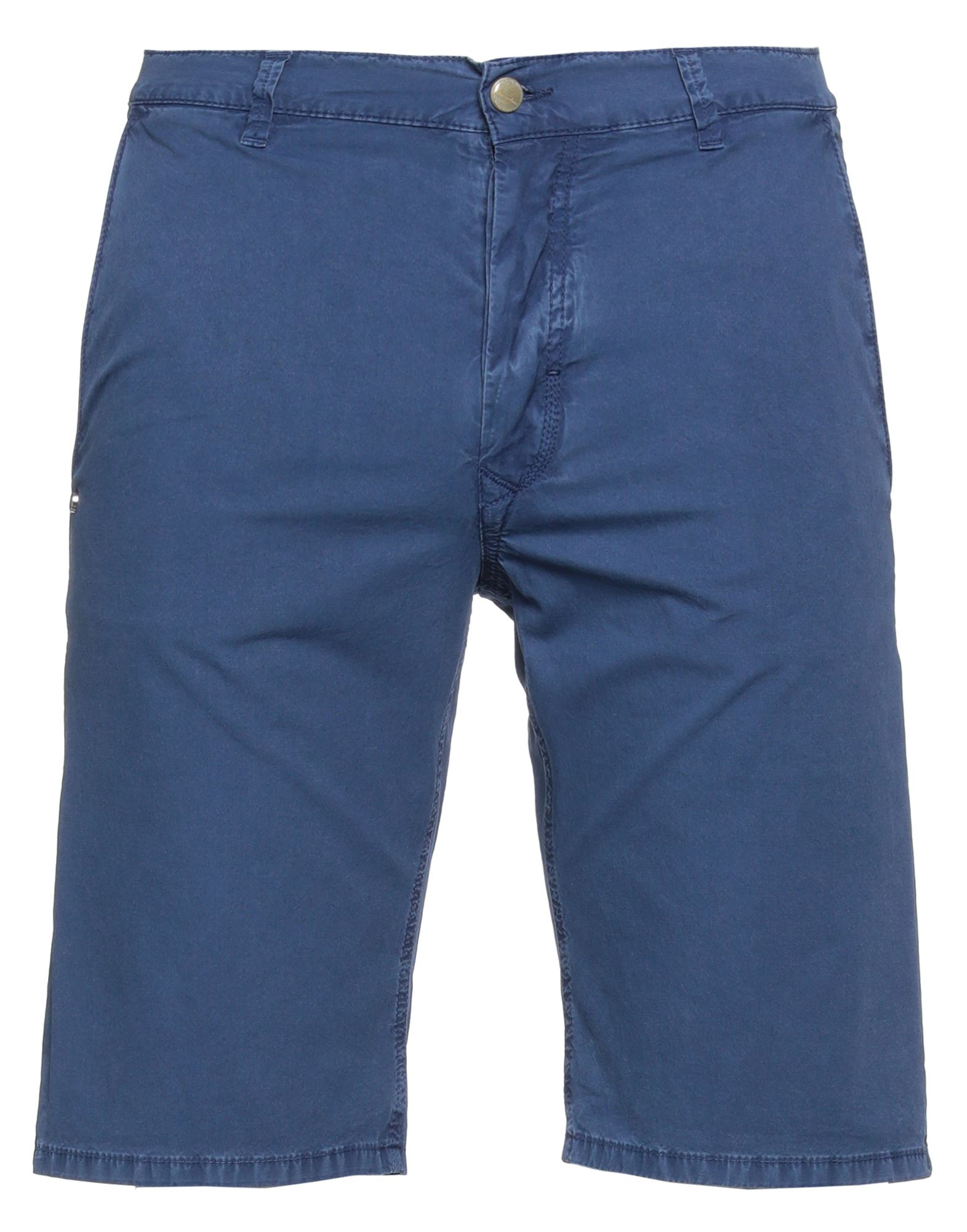 GREY DANIELE ALESSANDRINI GREY DANIELE ALESSANDRINI MAN SHORTS & BERMUDA SHORTS BLUE SIZE 30 COTTON, ELASTANE