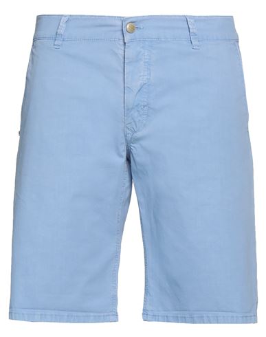Grey Daniele Alessandrini Man Shorts & Bermuda Shorts Sky Blue Size 36 Cotton, Elastane