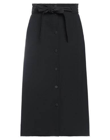 Marella Woman Midi Skirt Black Size 12 Polyester