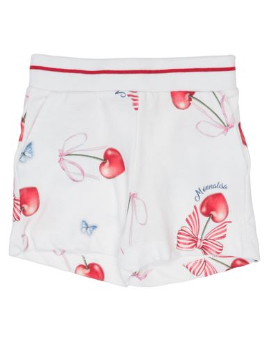 Monnalisa Babies'  Newborn Girl Shorts & Bermuda Shorts White Size 3 Cotton