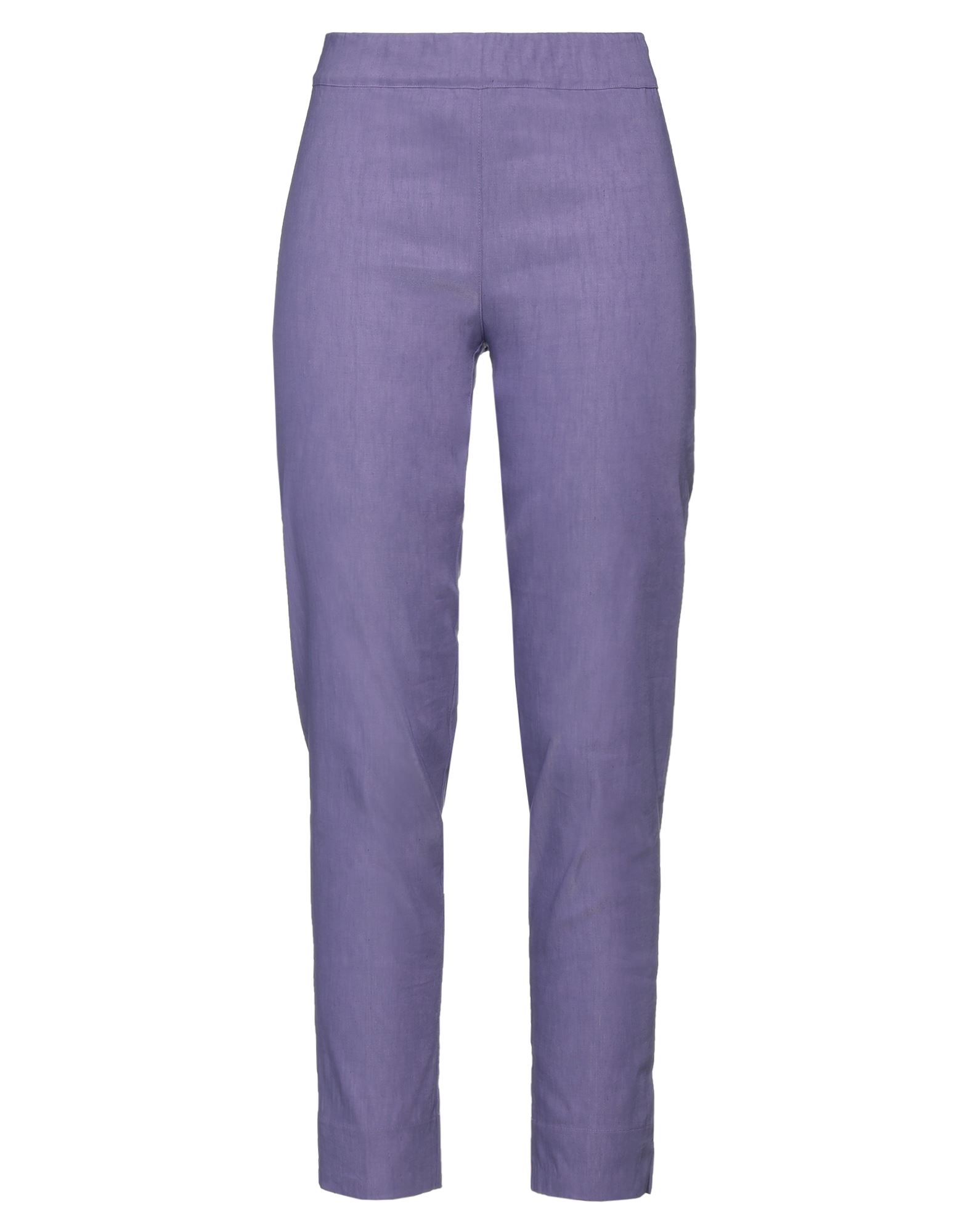 D-EXTERIOR D. EXTERIOR WOMAN PANTS LIGHT PURPLE SIZE 10 LINEN, ELASTANE