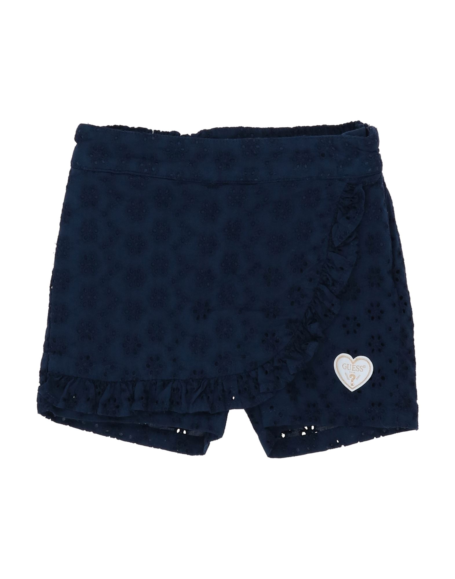 Guess Kids'  Newborn Girl Shorts & Bermuda Shorts Midnight Blue Size 3 Cotton