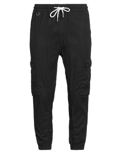 Paolo Pecora Man Pants Black Size 38 Linen, Cotton, Elastane