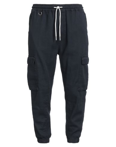 Paolo Pecora Man Pants Navy Size 34 Linen, Cotton, Elastane In Blue