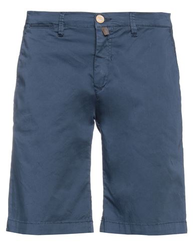 Barbati Man Shorts & Bermuda Shorts Navy Blue Size 30 Cotton, Elastane