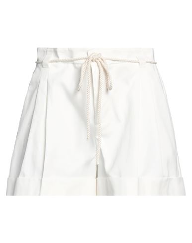 Twinset Woman Shorts & Bermuda Shorts White Size 2 Cotton, Linen