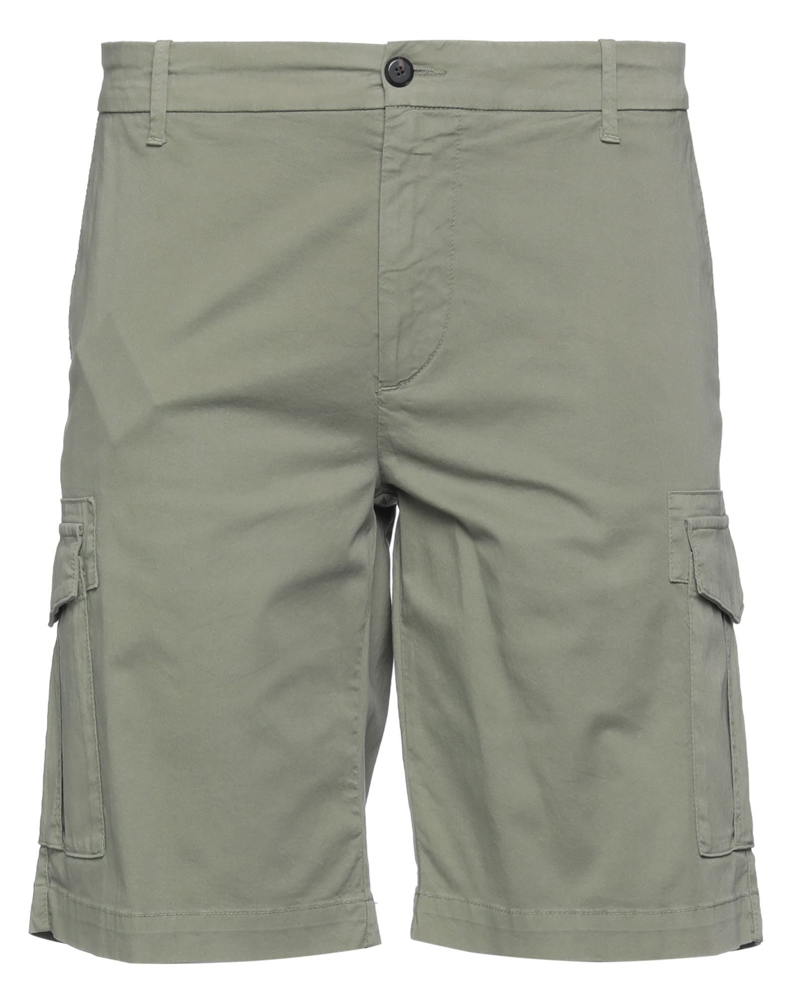 Eleventy Man Shorts & Bermuda Shorts Military Green Size 31 Cotton, Elastane