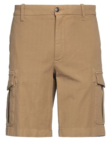 Eleventy Man Shorts & Bermuda Shorts Camel Size 32 Cotton, Elastane In Beige