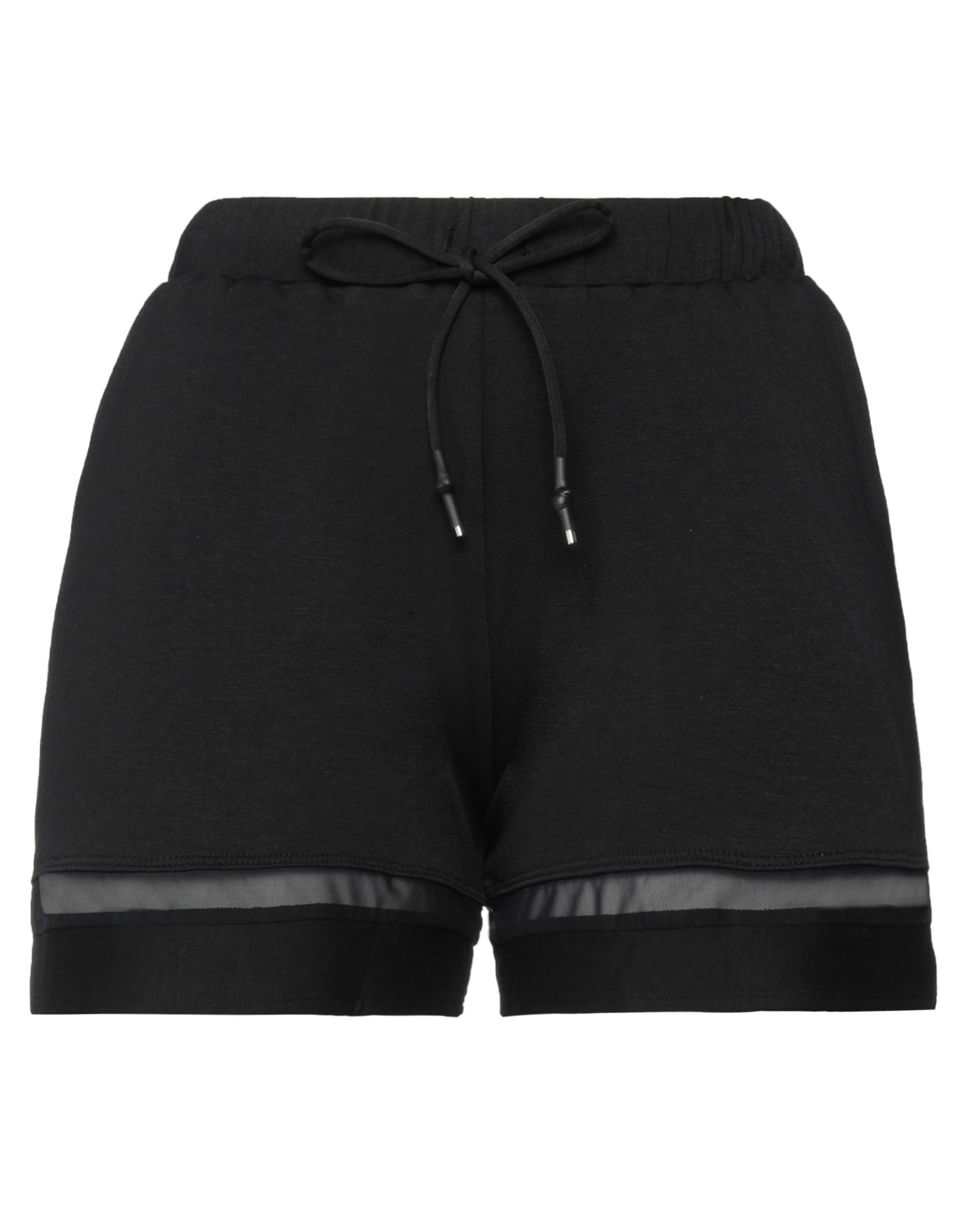 Lanston Sport Woman Shorts & Bermuda Shorts Black Size M Rayon, Polyamide, Elastane