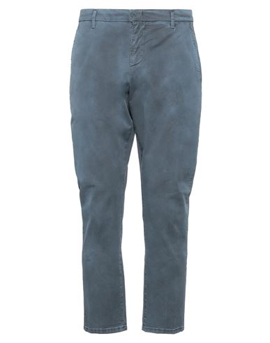 Dondup Man Pants Slate Blue Size 34 Cotton, Elastane