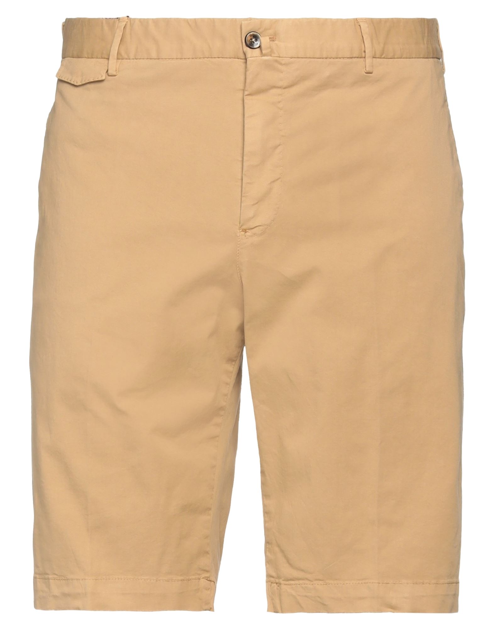 Pt Torino Man Shorts & Bermuda Shorts Sand Size 36 Cotton, Elastane In Beige