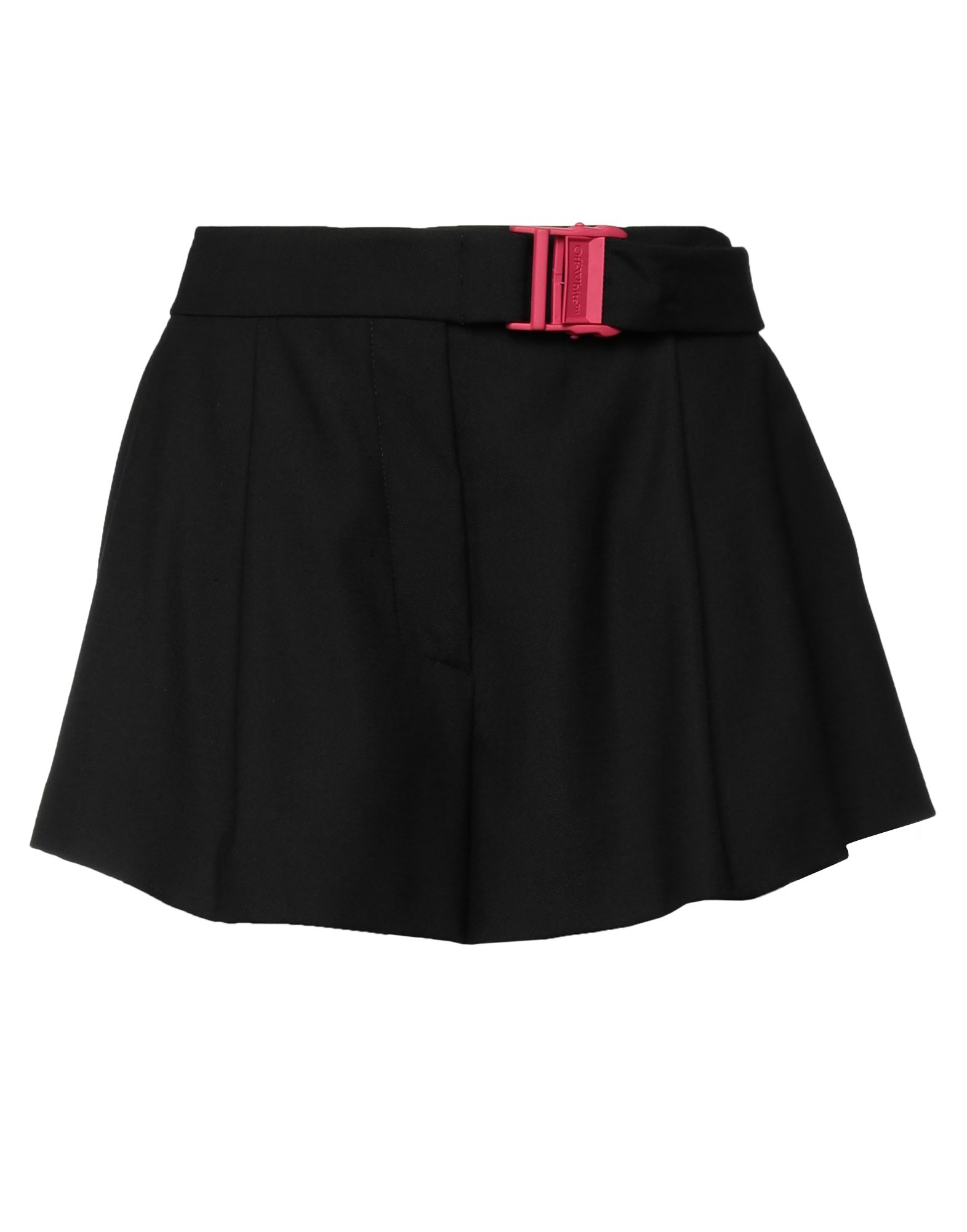 Off-white Woman Shorts & Bermuda Shorts Black Size 8 Polyester, Virgin Wool, Lycra