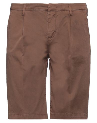Coroglio By Entre Amis Man Shorts & Bermuda Shorts Brown Size 36 Linen, Cotton, Elastane
