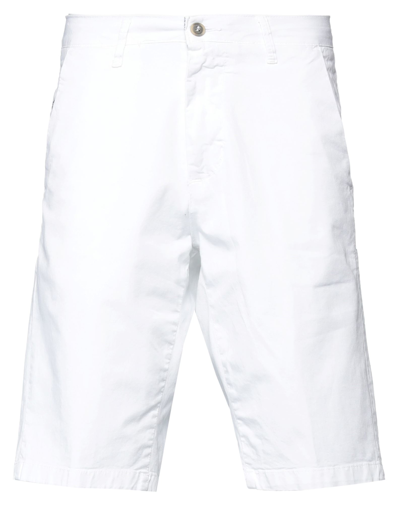 Squad² Man Shorts & Bermuda Shorts White Size 26 Cotton, Elastane
