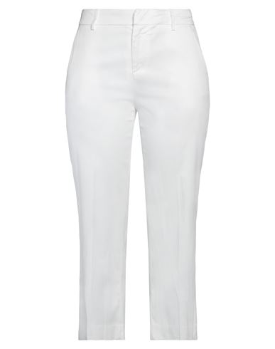 Dondup Woman Pants Ivory Size 28 Lyocell, Cotton, Elastane In White