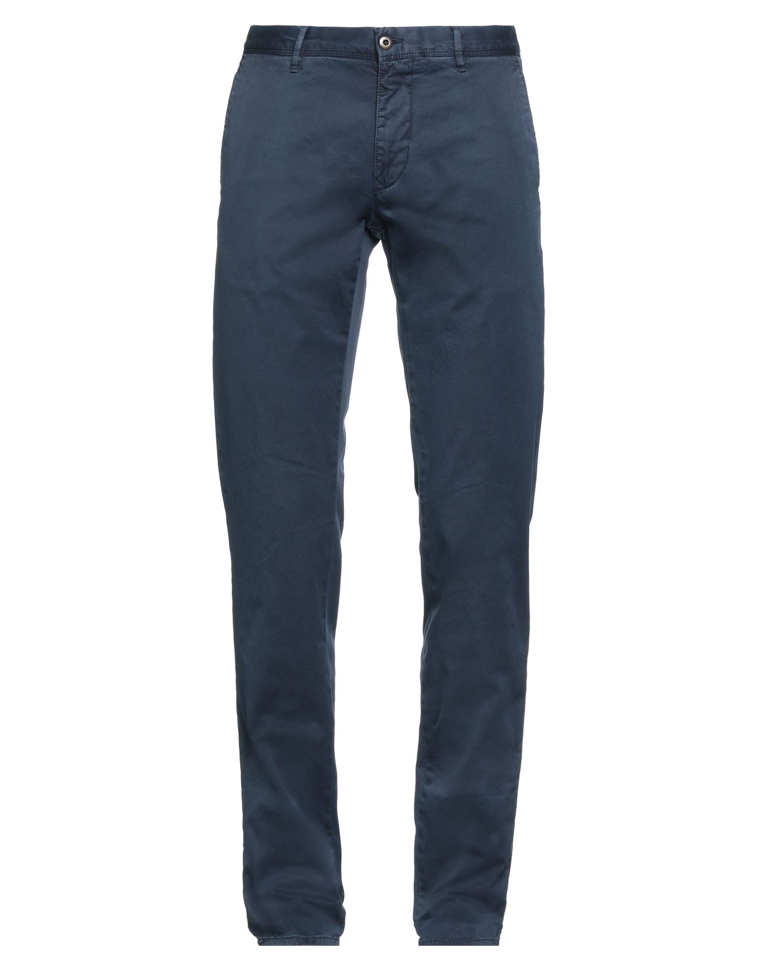 Incotex Mens Blue Cotton Pants In Dark Blue