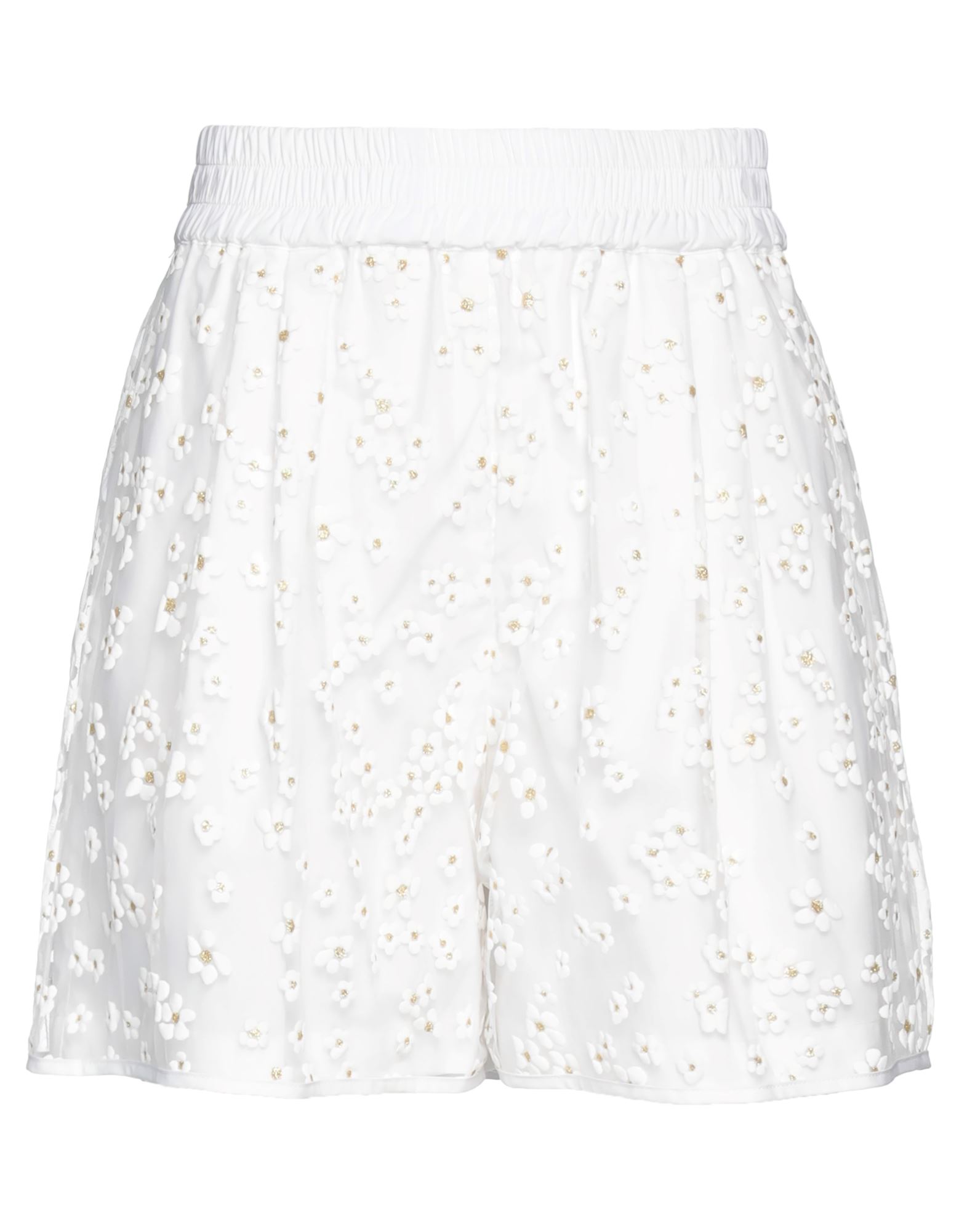 Gina Gorgeous Woman Shorts & Bermuda Shorts White Size 6 Polyester, Cotton