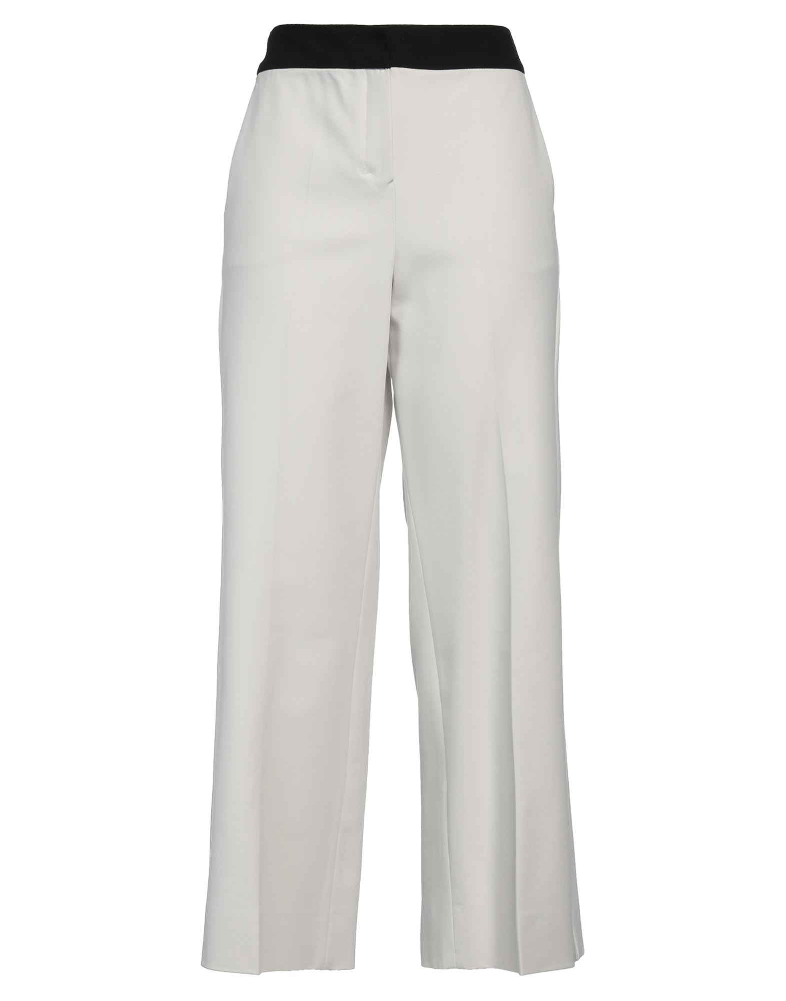 Shop 's Max Mara Woman Pants Light Grey Size 12 Viscose, Cotton, Elastane