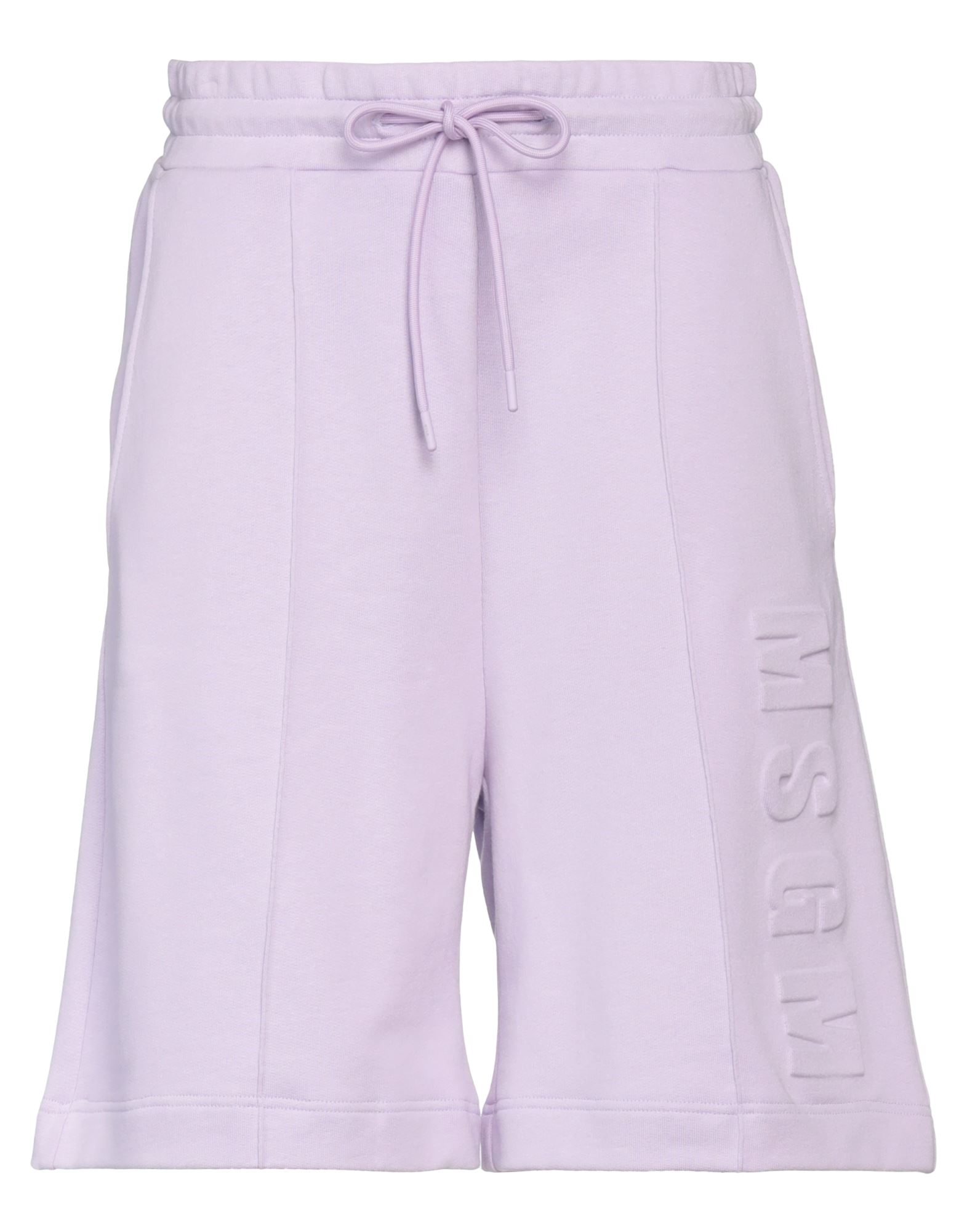 Msgm Woman Shorts & Bermuda Shorts Lilac Size M Cotton In Purple