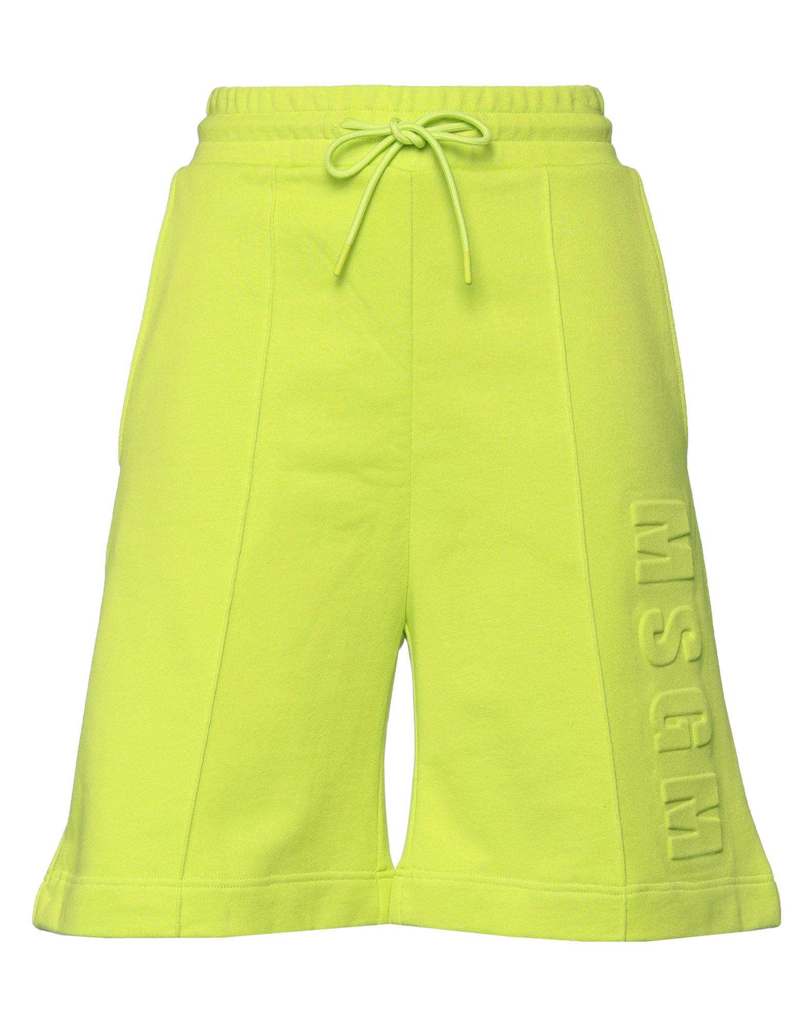 Msgm Woman Shorts & Bermuda Shorts Acid Green Size S Cotton