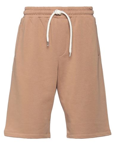 Roberto Collina Man Shorts & Bermuda Shorts Camel Size 34 Cotton, Polyester In Beige