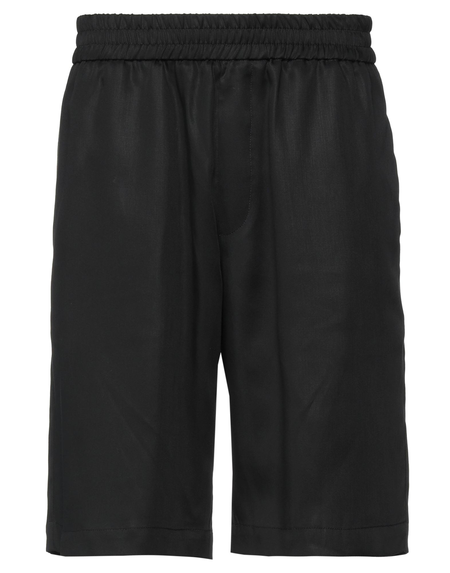 Roberto Collina Man Shorts & Bermuda Shorts Black Size 30 Tencel