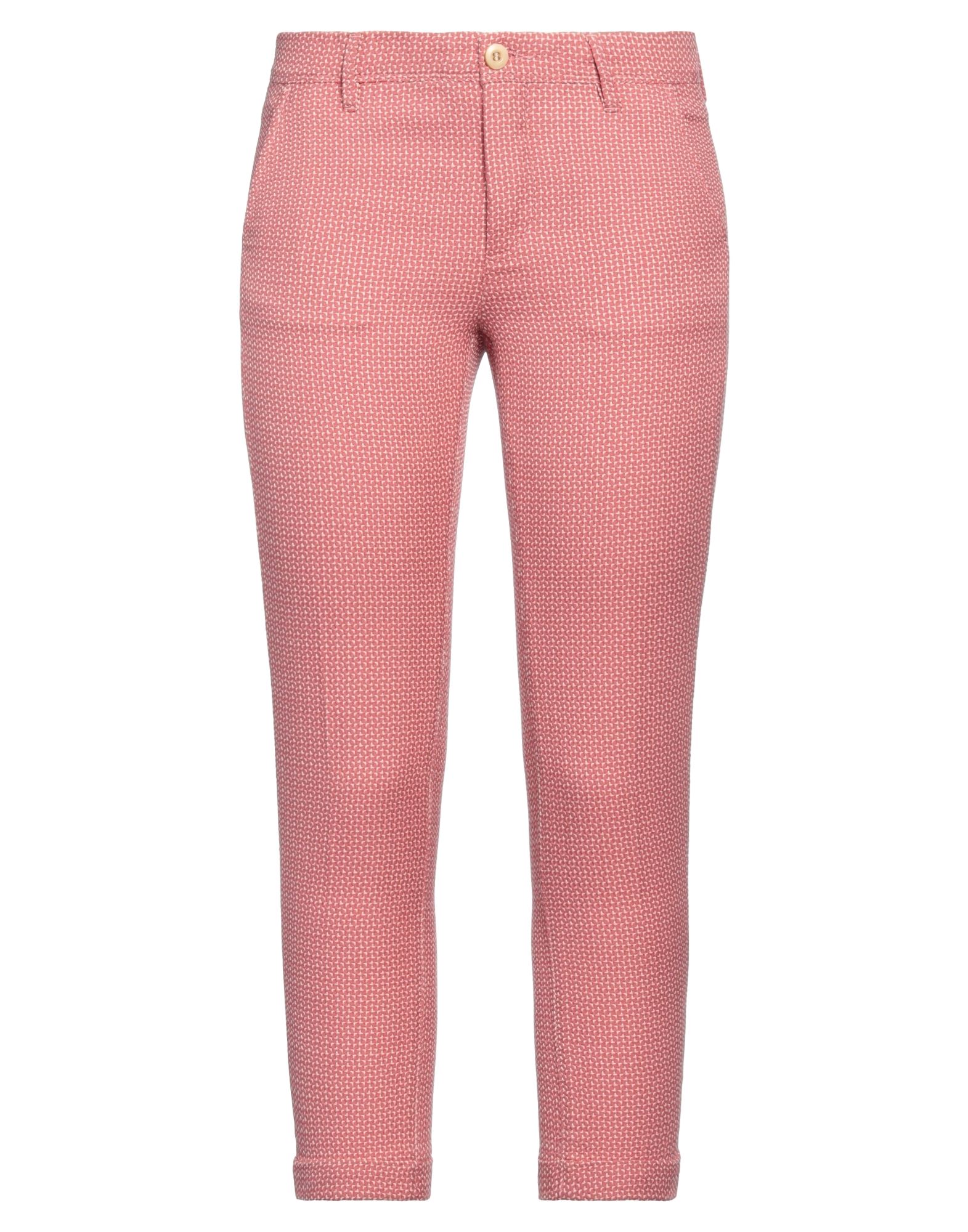 Siviglia White Cropped Pants In Pink
