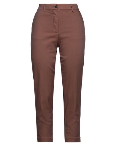 Myths Woman Pants Brown Size 6 Cotton, Polyamide, Elastane In Brown