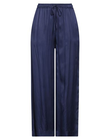 Shop Rossopuro Woman Pants Navy Blue Size S Viscose