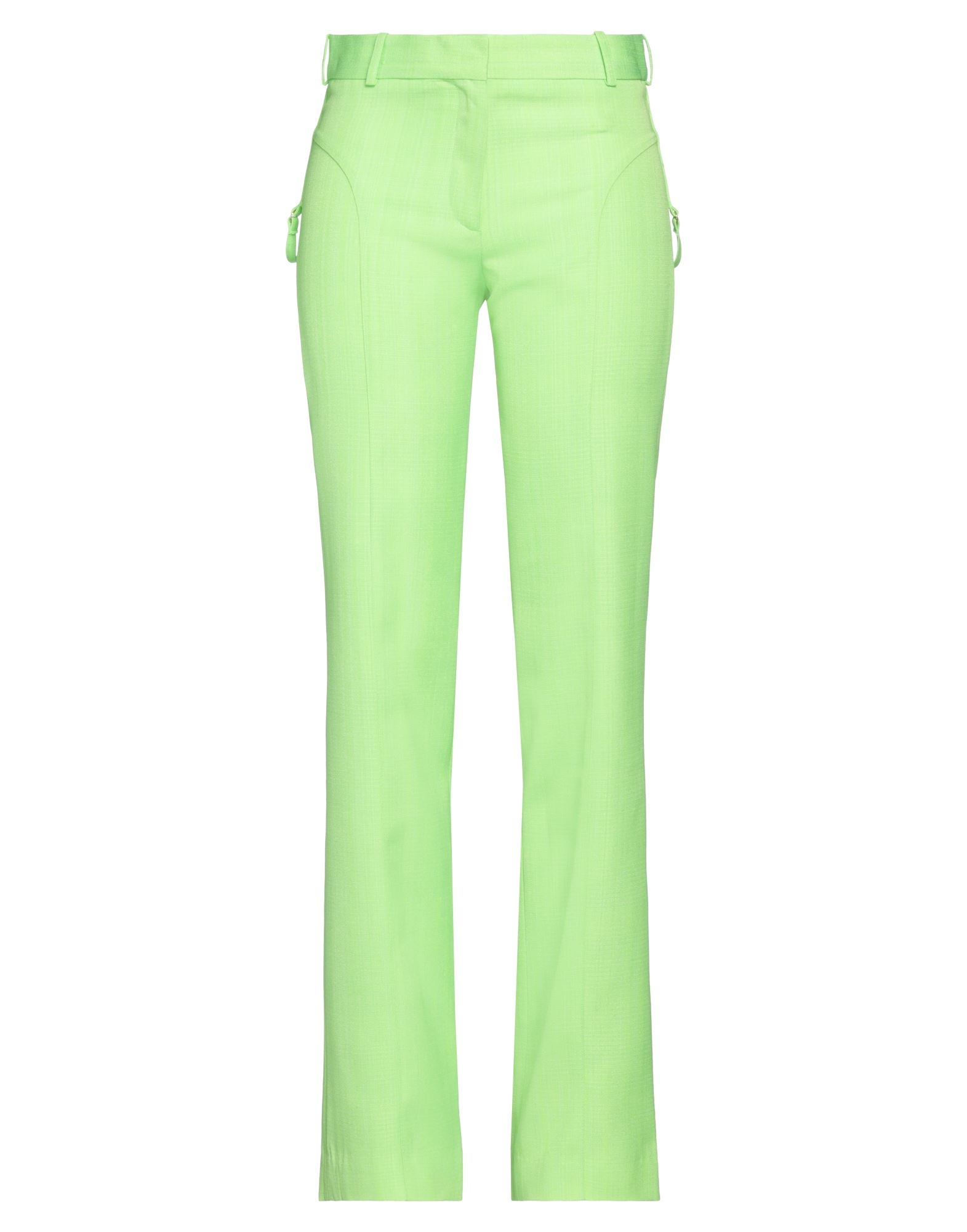 Flared Viscose Pants - Lime green - Ladies