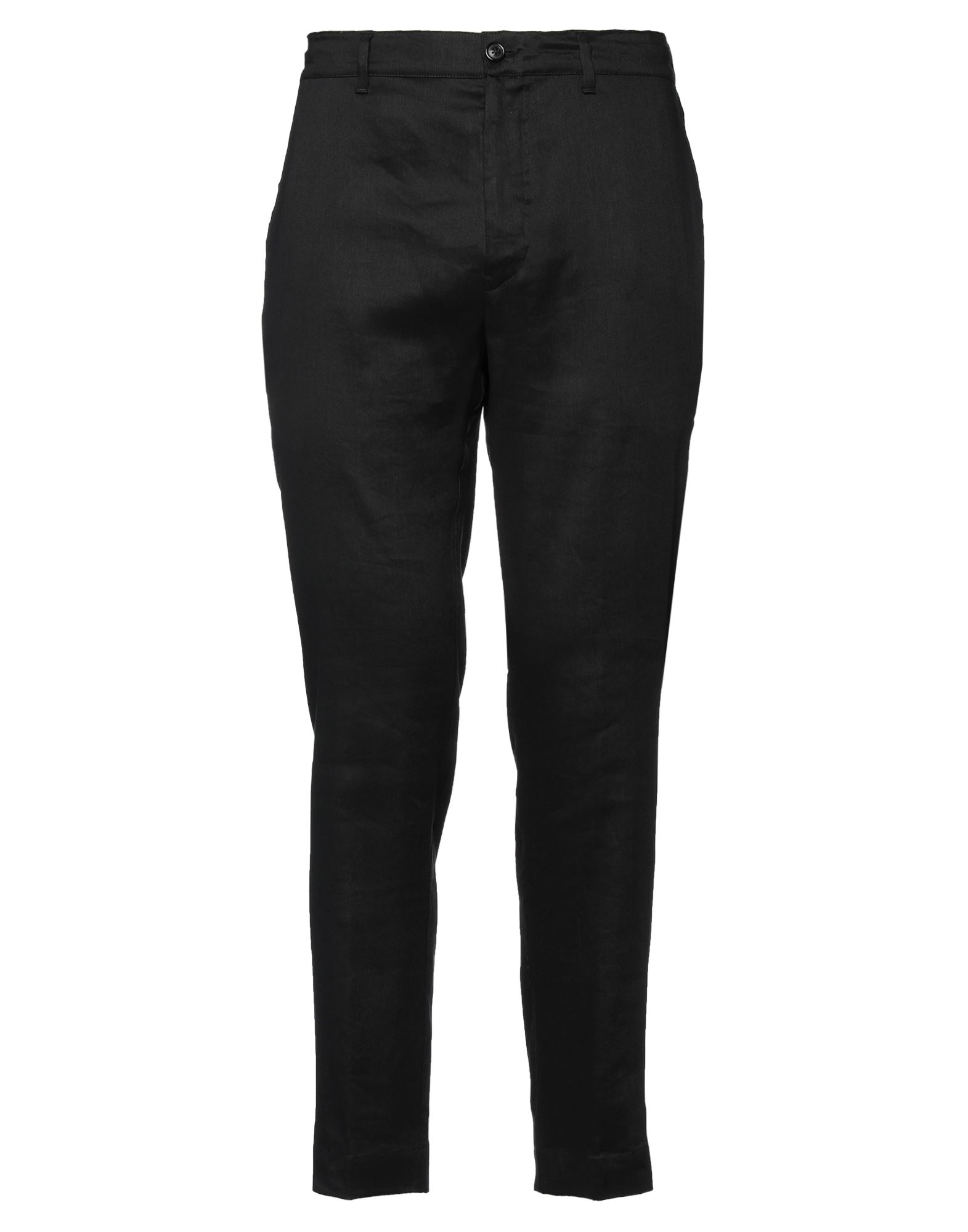 Shop Mauro Grifoni Grifoni Man Pants Black Size 32 Linen, Viscose, Elastane