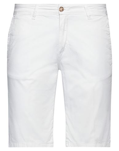 Ago.ra.lo Ago. Ra. Lo. Man Shorts & Bermuda Shorts White Size 38 Cotton, Elastane