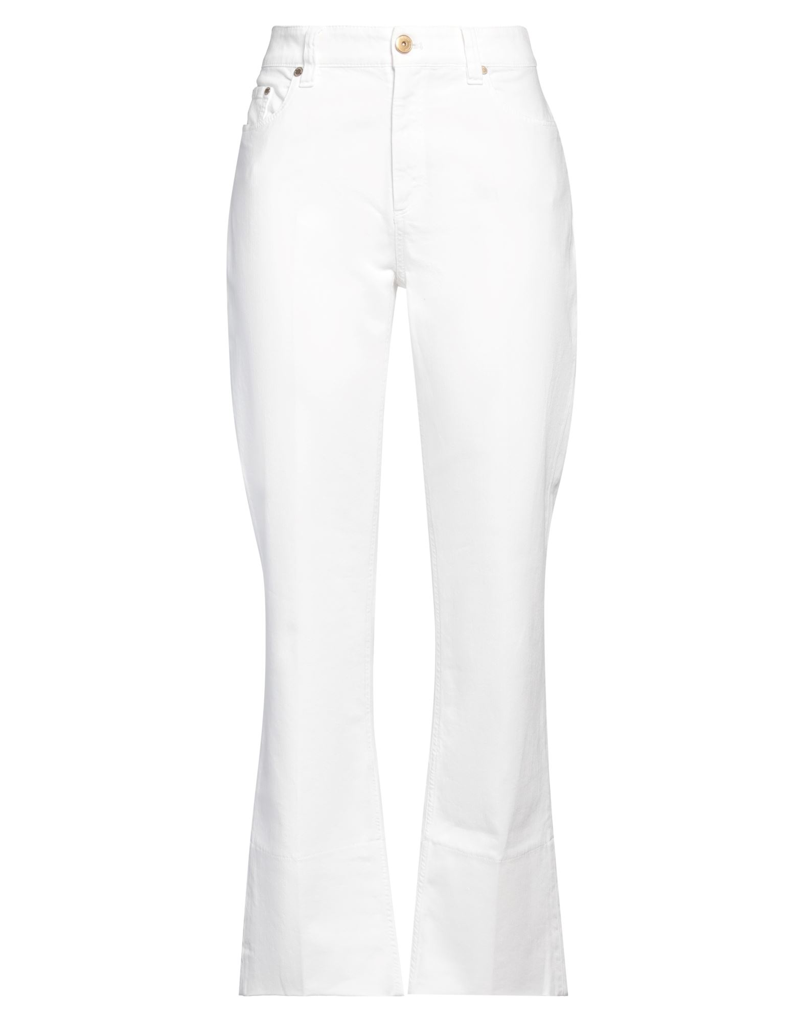 Brunello Cucinelli Barrel Hem Mid Rise Jean In White