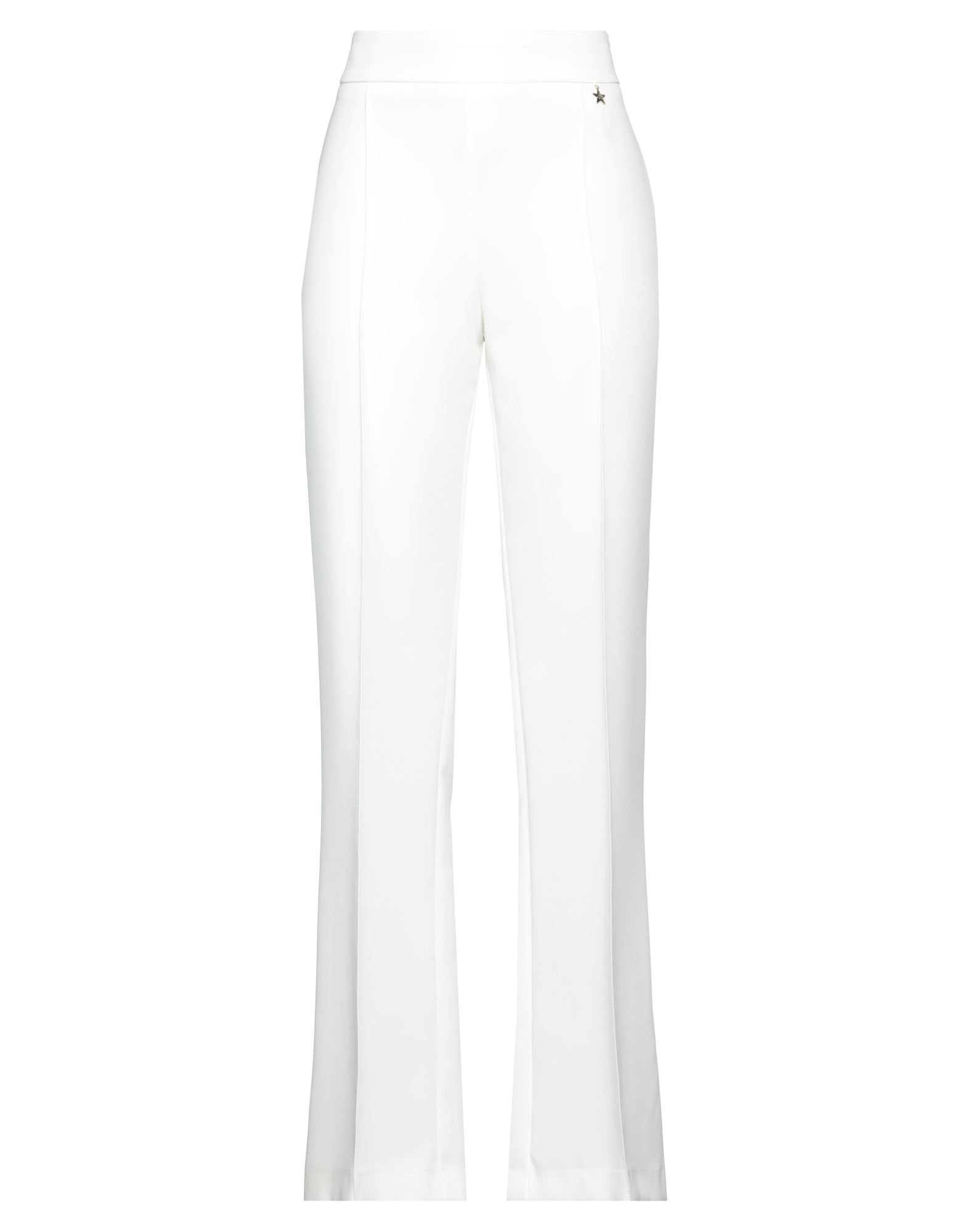 Shop Souvenir Woman Pants White Size M Polyester, Elastane