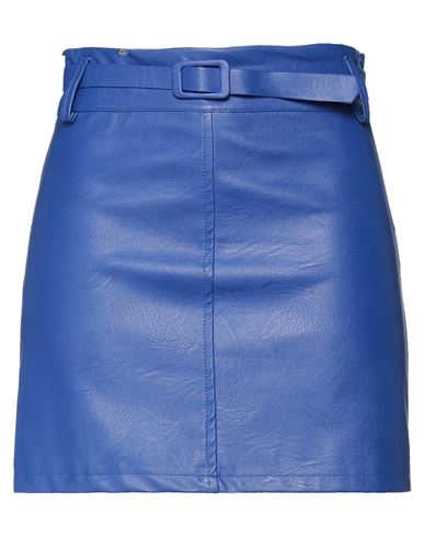 Boutique De La Femme Woman Mini Skirt Blue Size L/xl Viscose, Polyurethane