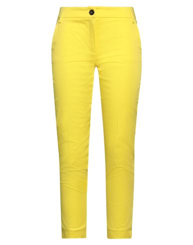 Emme By Marella Woman Pants Yellow Size 4 Cotton, Elastane